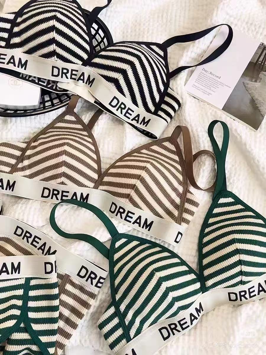 KC JAGGER Striped Bikini-Style Underwear Set