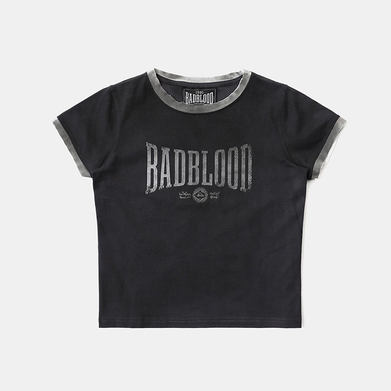 badblood 复古水洗短袖T恤 qq