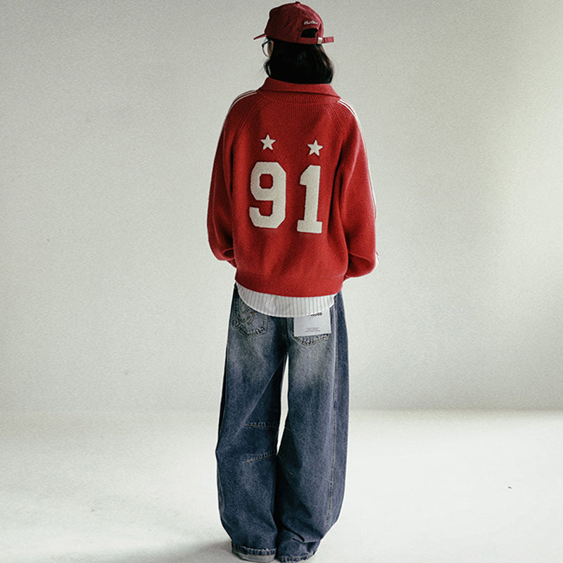 BADBLOOD Baddie Style Zip-Up Knit Cardigan