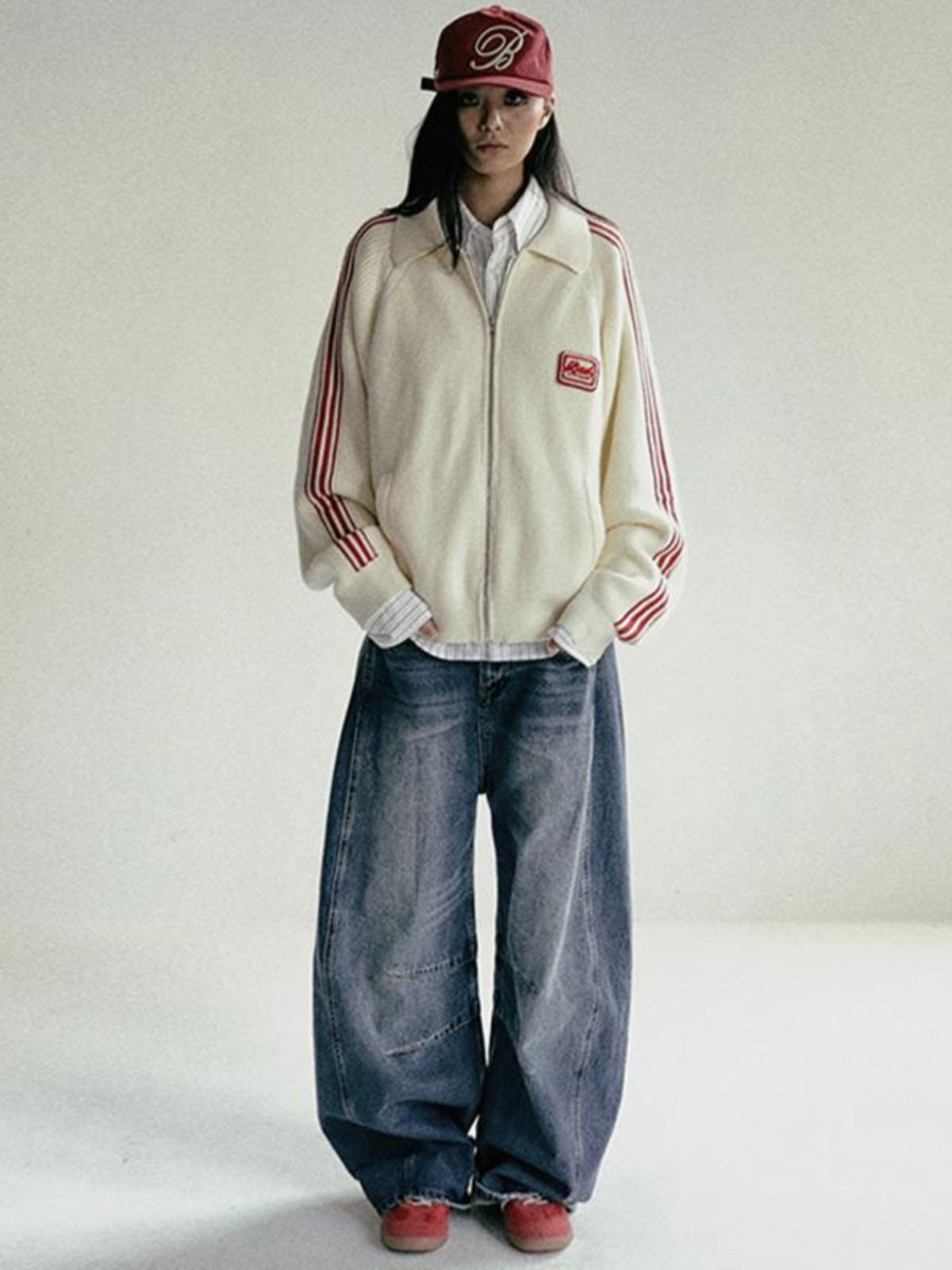 BADBLOOD Baddie Style Zip-Up Knit Cardigan