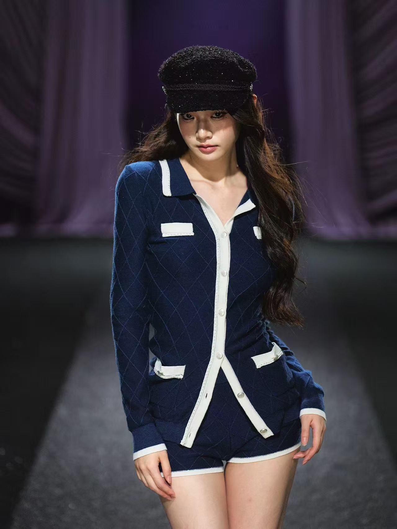 AGAM Diamond Quilted Knit Two-Piece Set