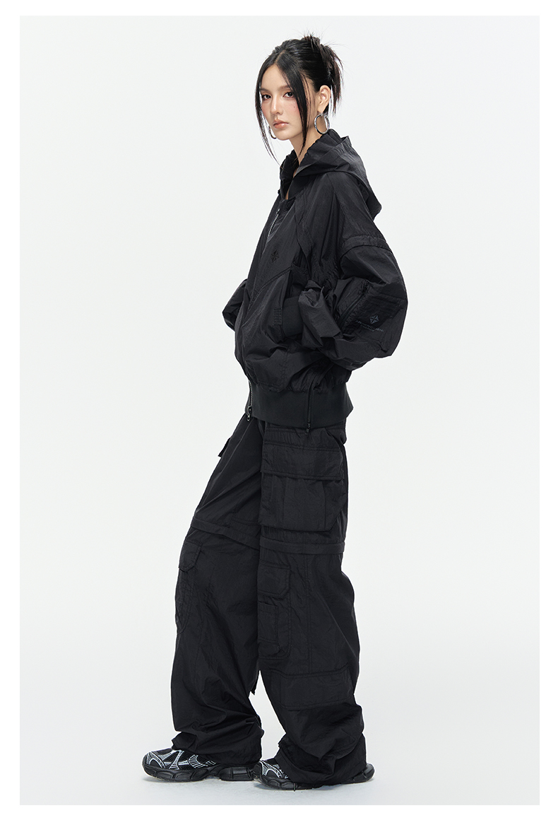 ARDENCODE Unisex Wide-Leg Cargo Pants – Lightweight Sun-Protective Fabric, Multiple Pockets