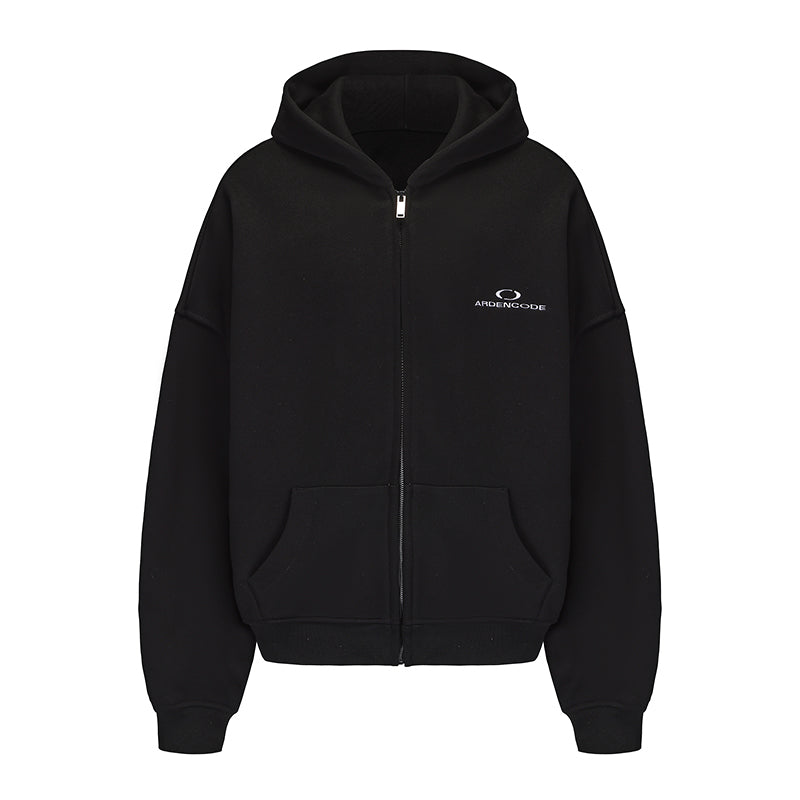ARDENCODE Oversized Heavyweight Cotton Zip-Up Hoodie Jacket