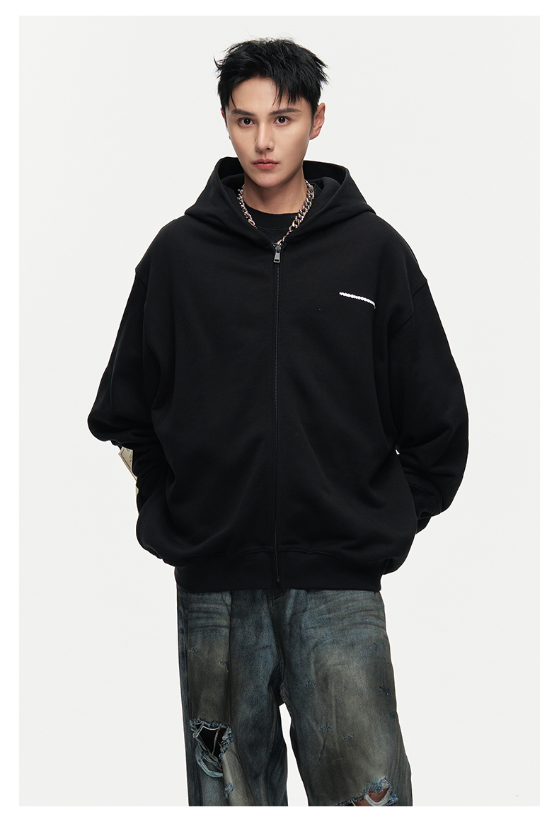 ARDENCODE Unisex Oversized Cotton Zip Hoodie