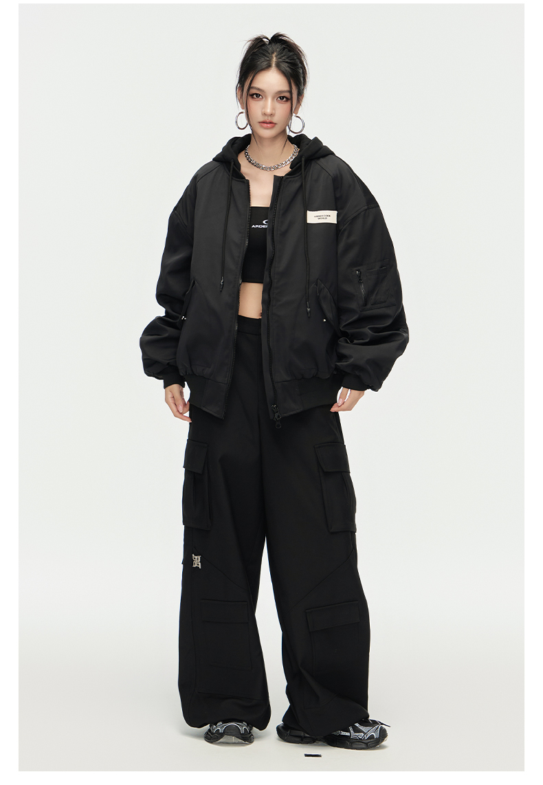 Detachable Hood Cotton Jacket Coat