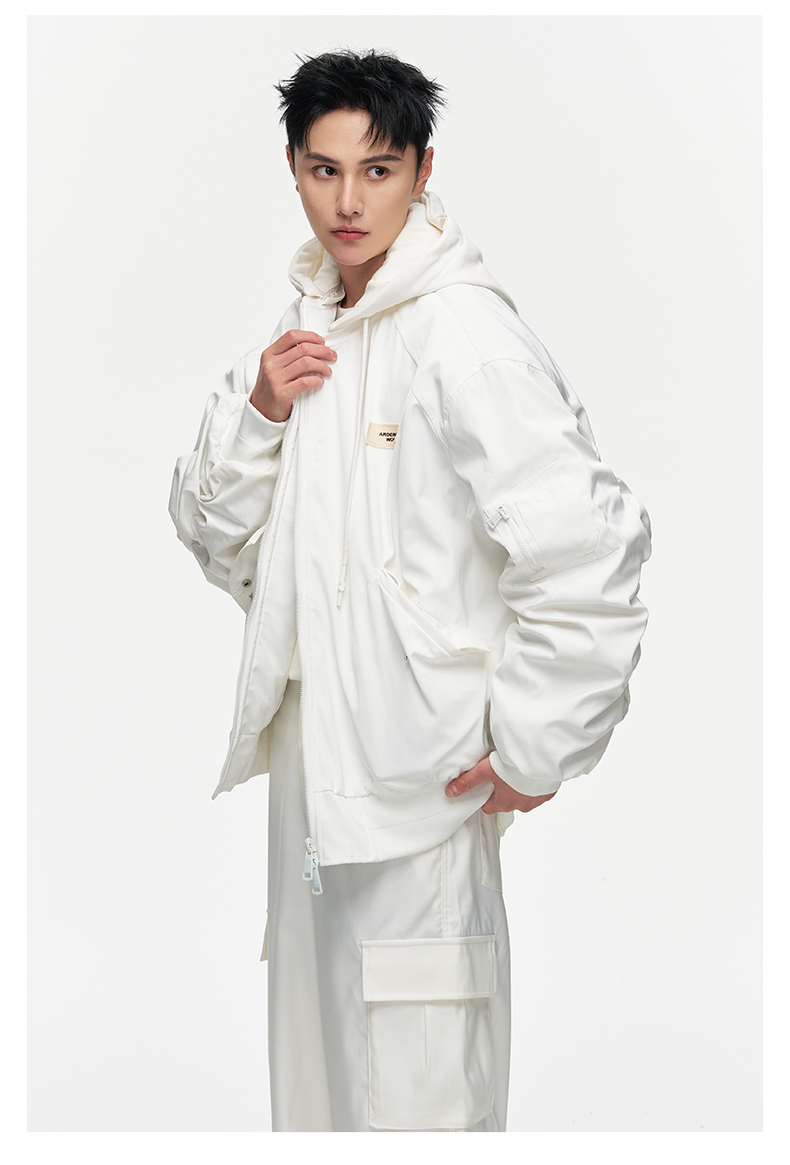 Detachable Hood Cotton Jacket Coat