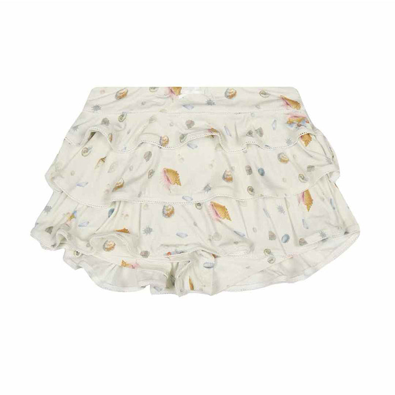 Floral Elastic Waist Tiered Mini Skirt