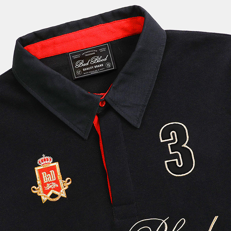 American Retro Oversized Polo Long Sleeve Sweatshirt