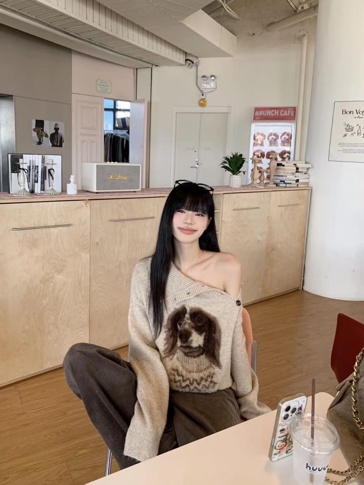 KC Jagger Puppy Collar Knit Sweater