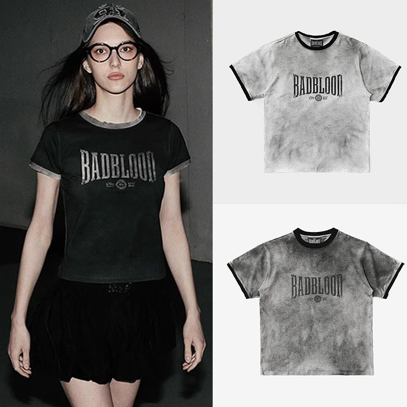badblood 复古水洗短袖T恤 qq