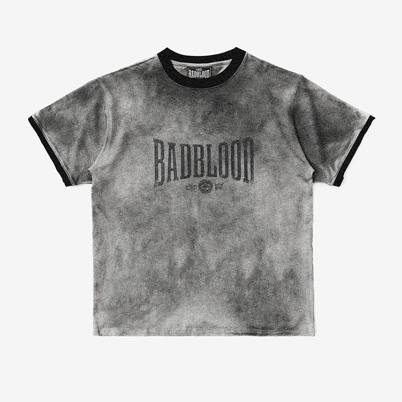 badblood 复古水洗短袖T恤 qq