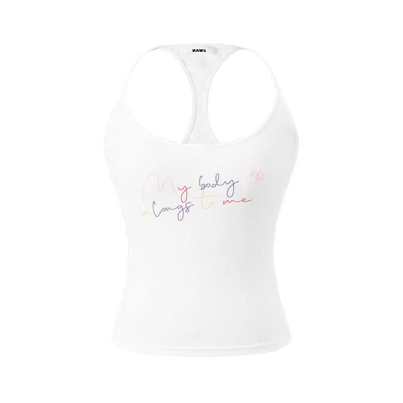 NotAwear "My body belongs to me" 针织吊带背心