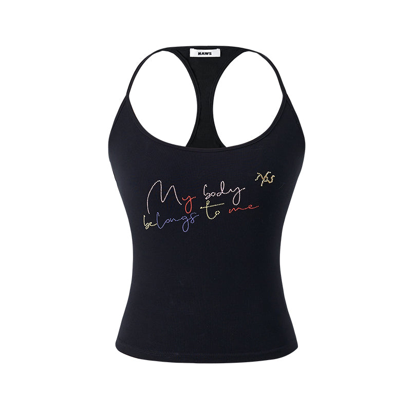 NotAwear "My body belongs to me" 针织吊带背心