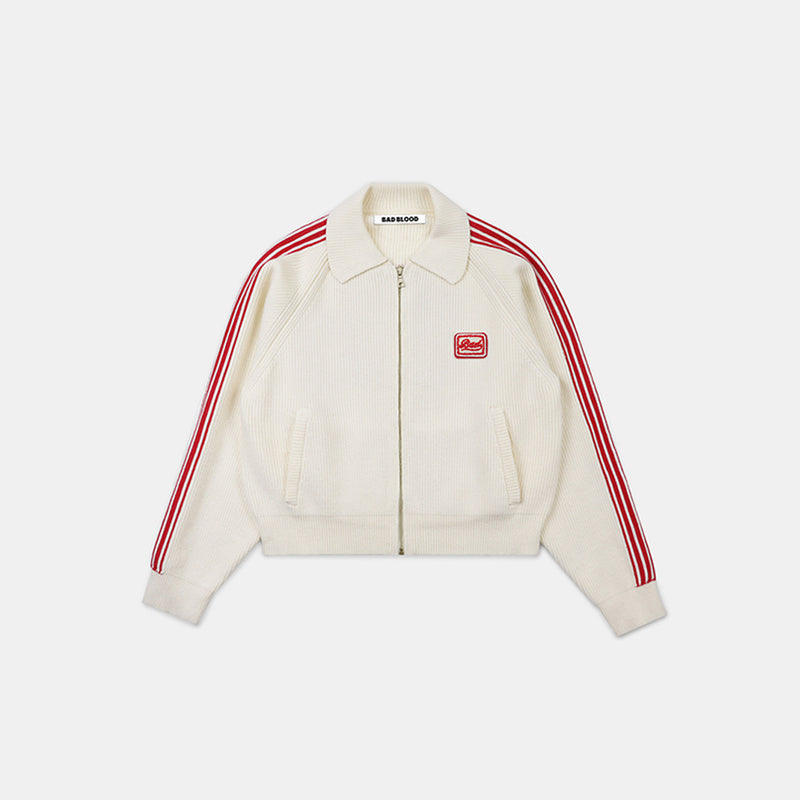 BADBLOOD Baddie Style Zip-Up Knit Cardigan