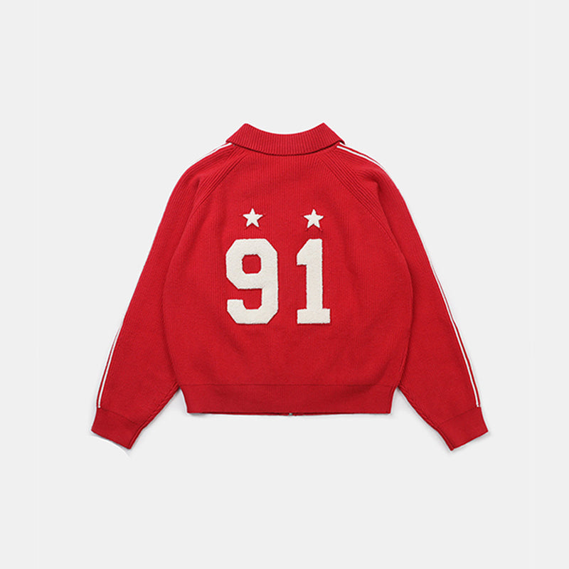 BADBLOOD Baddie Style Zip-Up Knit Cardigan