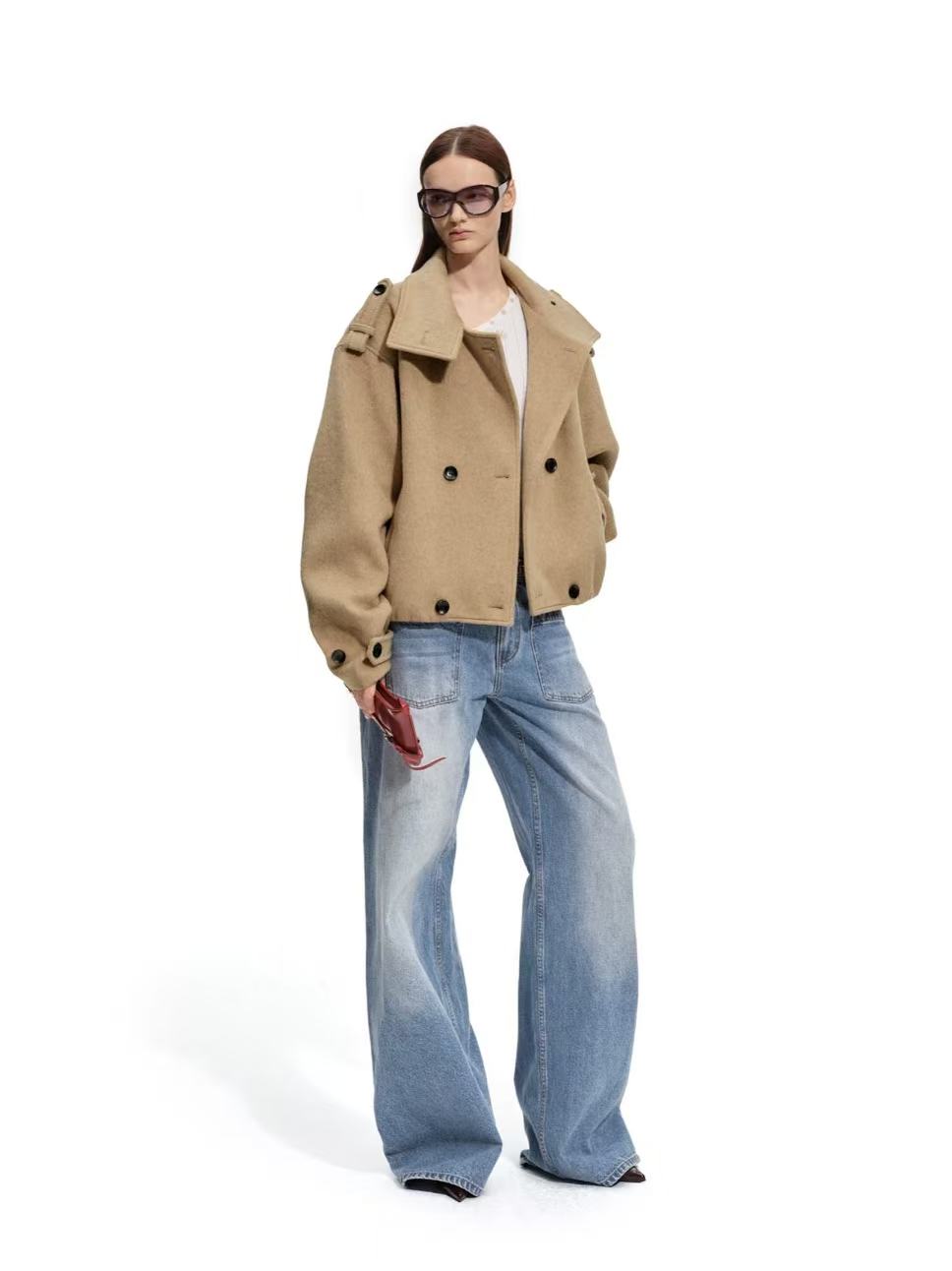 NAWS Rose Oversized Wollen Coat