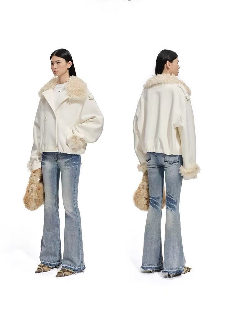 NAWS Snow Melt Polar Oversized Woollen Coat
