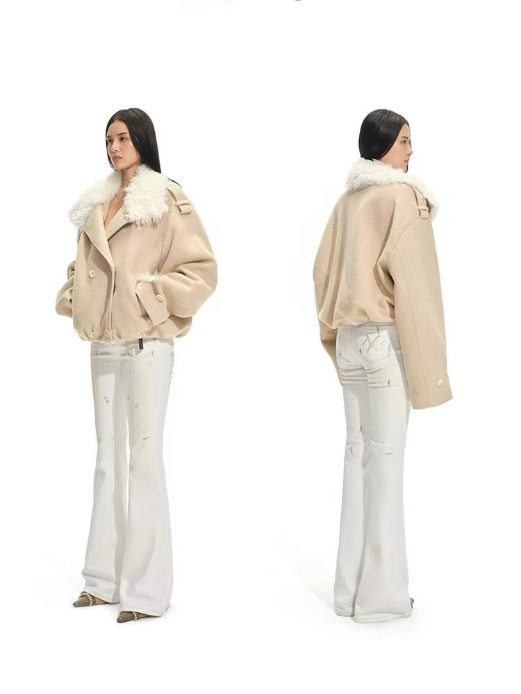 NAWS Snow Melt Polar Oversized Woollen Coat