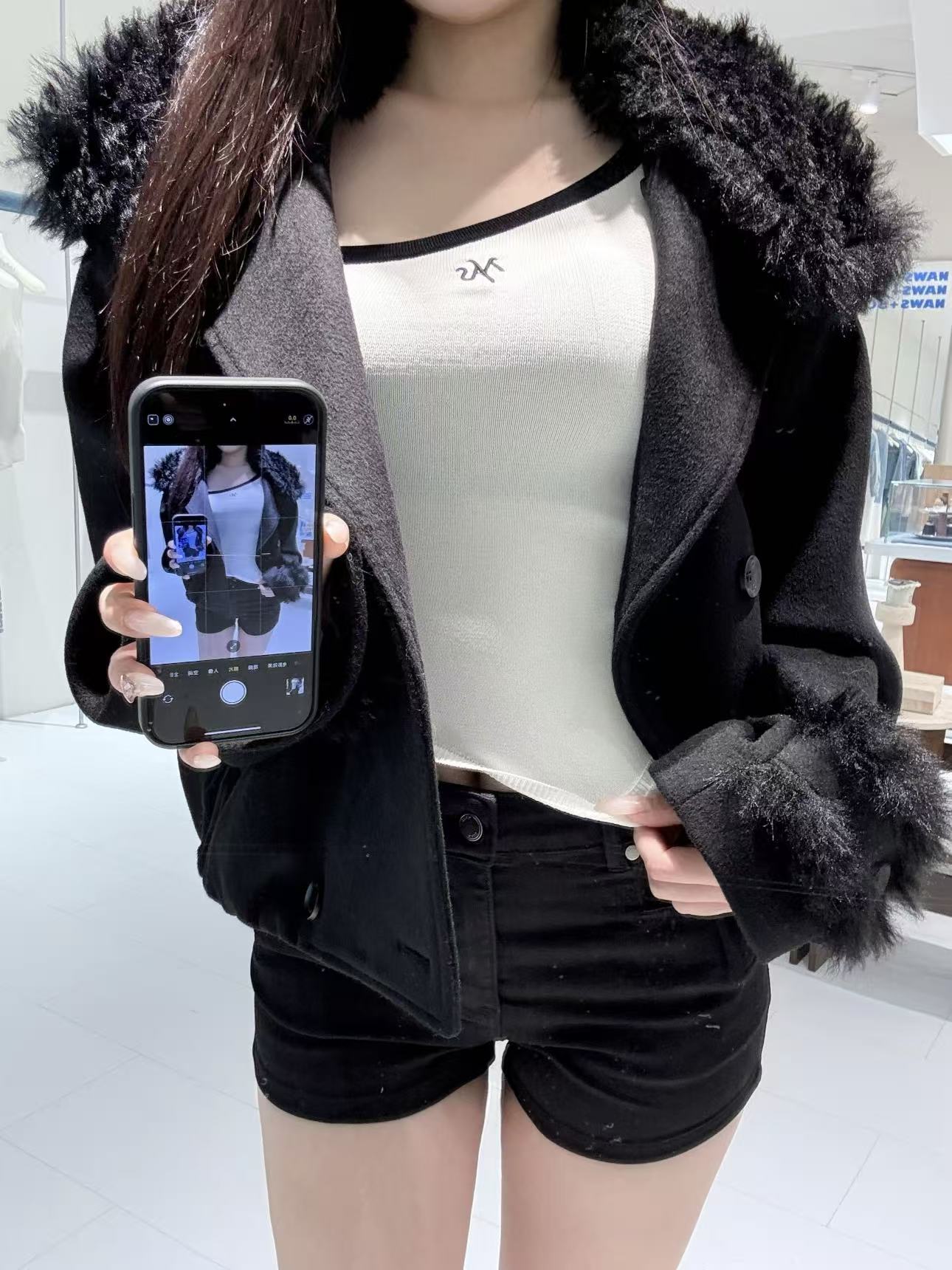 NAWS Snow Melt Polar Oversized Woollen Coat