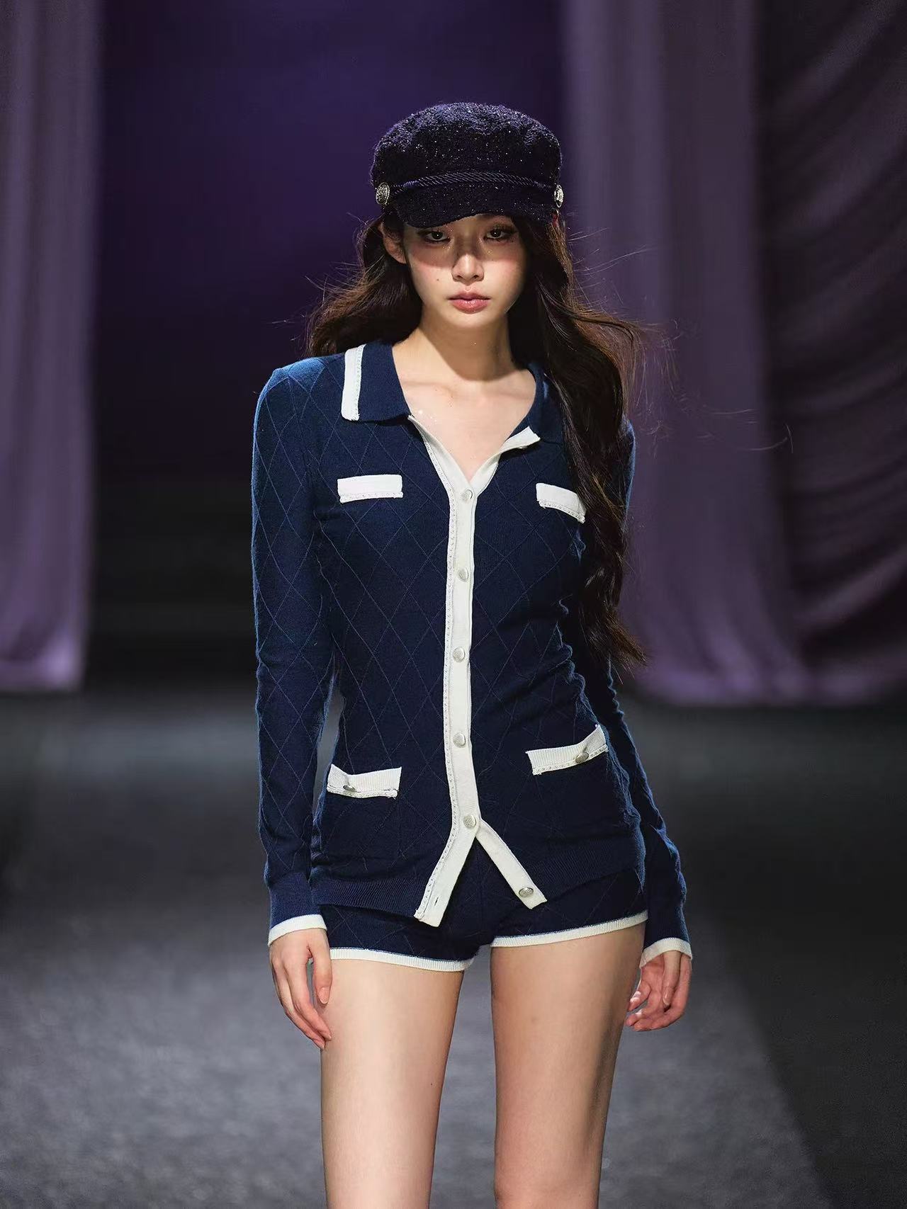 AGAM Diamond Quilted Knit Two-Piece Set