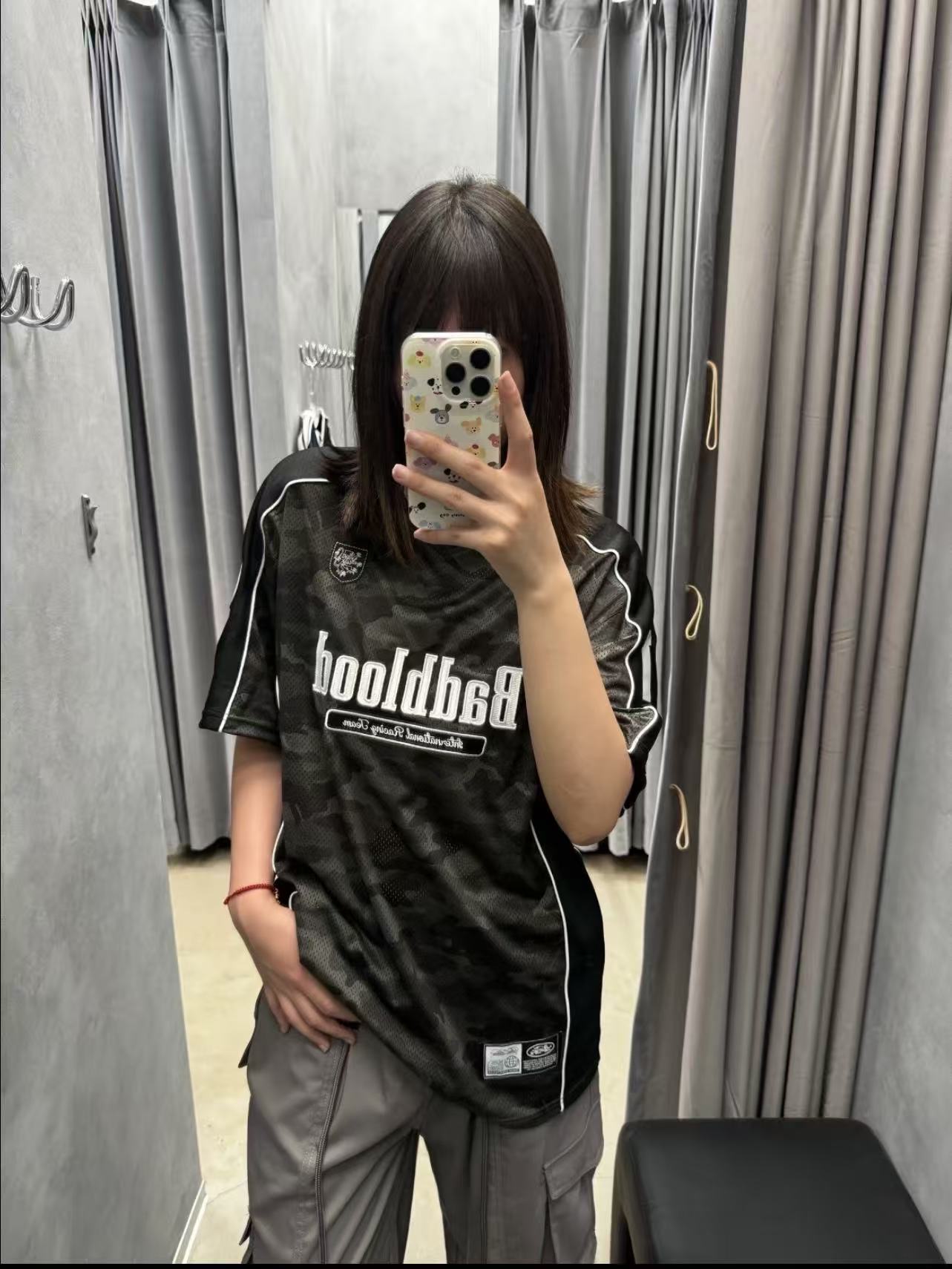 Badblood Vintage Mesh Jersey T-Shirt — Green Camo