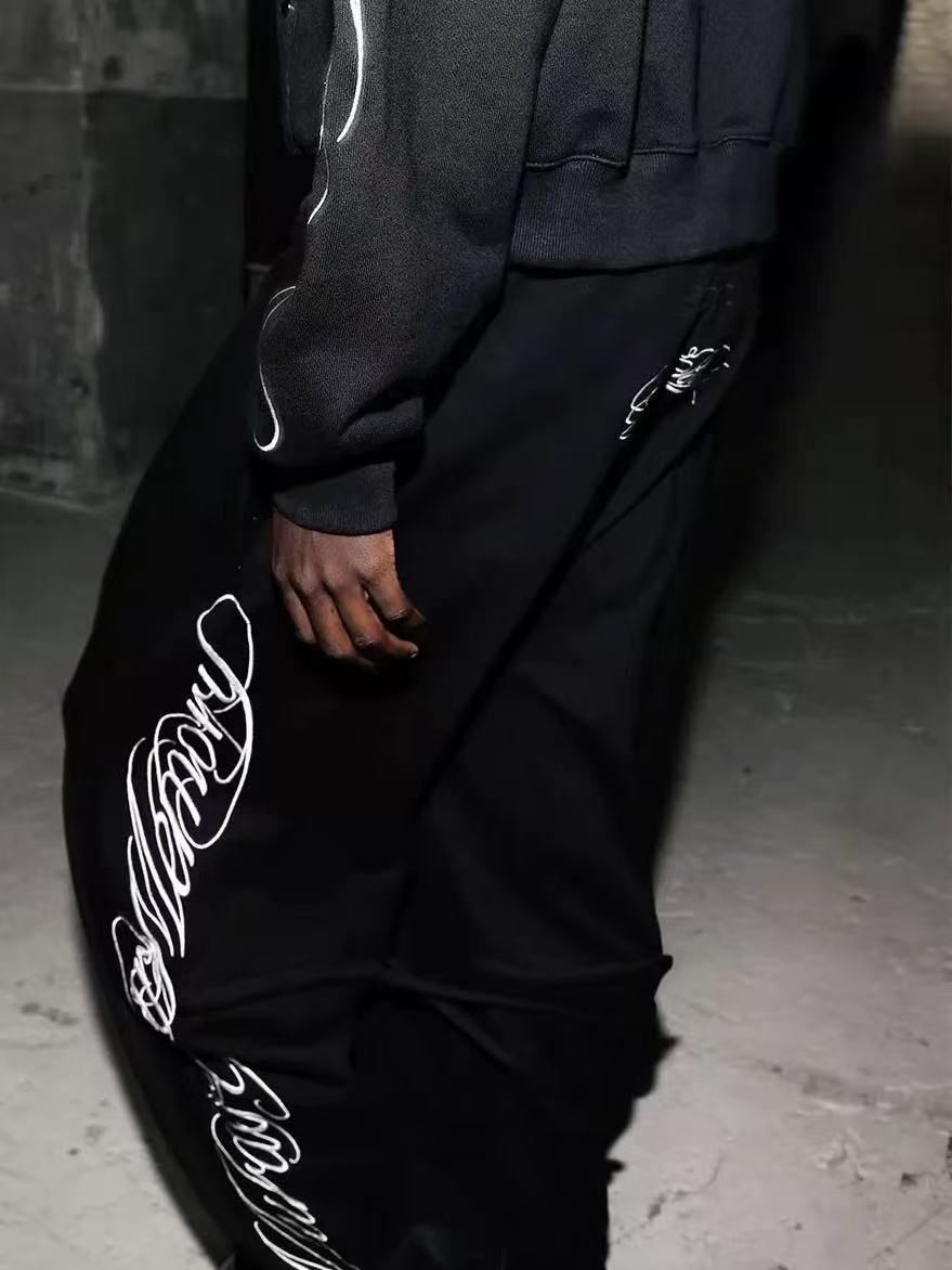 Badblood Vintage Embroidered Straight Pants