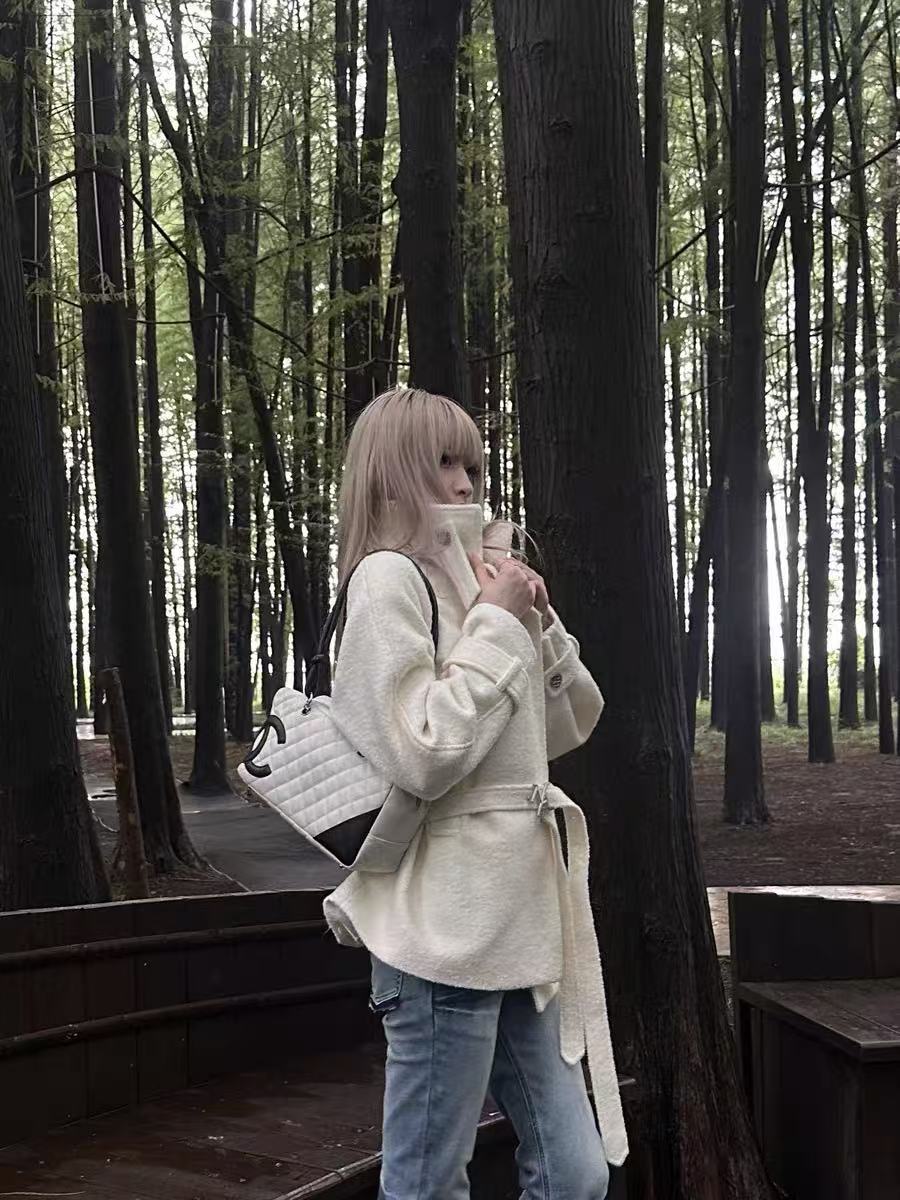 NAWS Relaxed Cropped Wool Barn Jacket