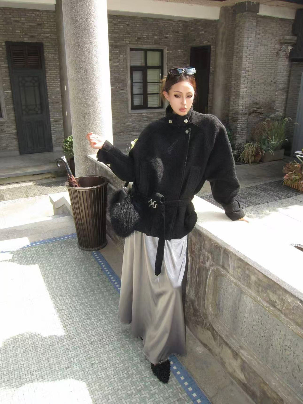 NAWS Relaxed Cropped Wool Barn Jacket