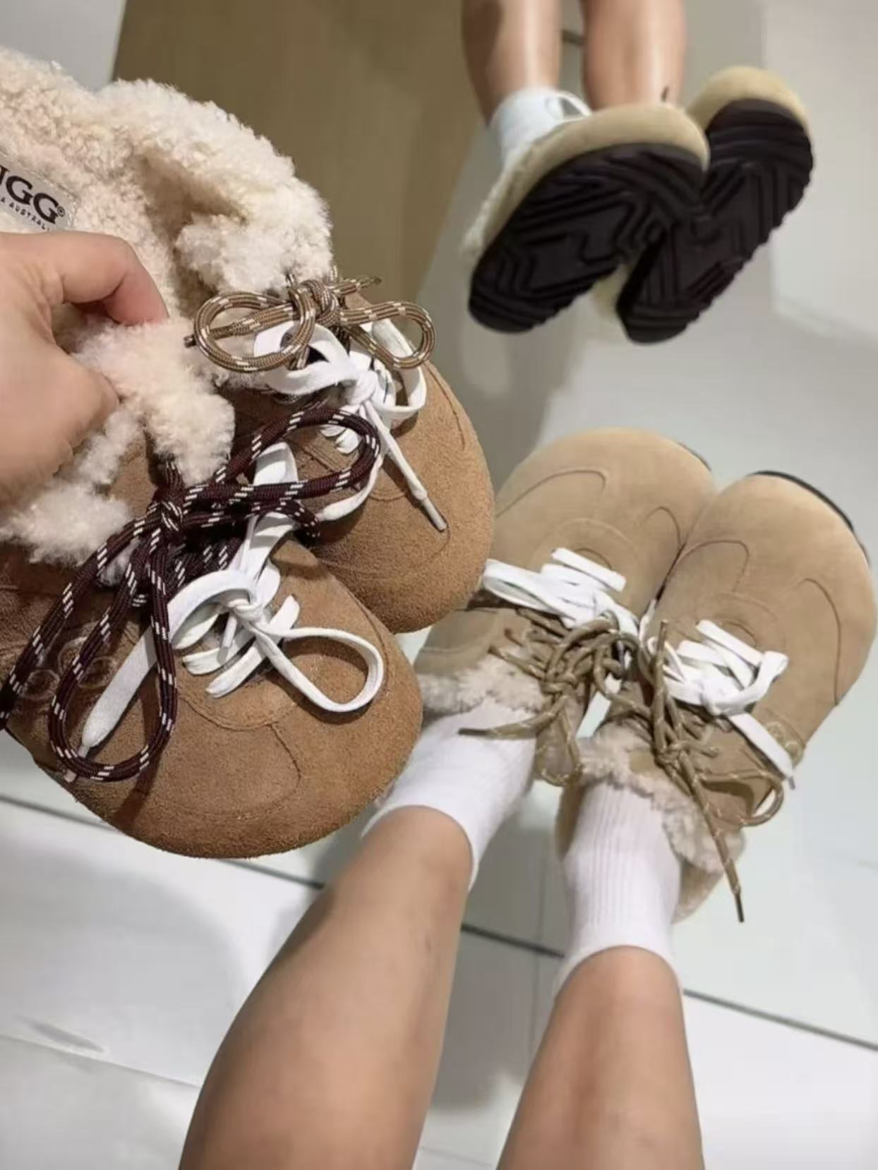 UGG OZWEAR Fuzzy Birken Slippers