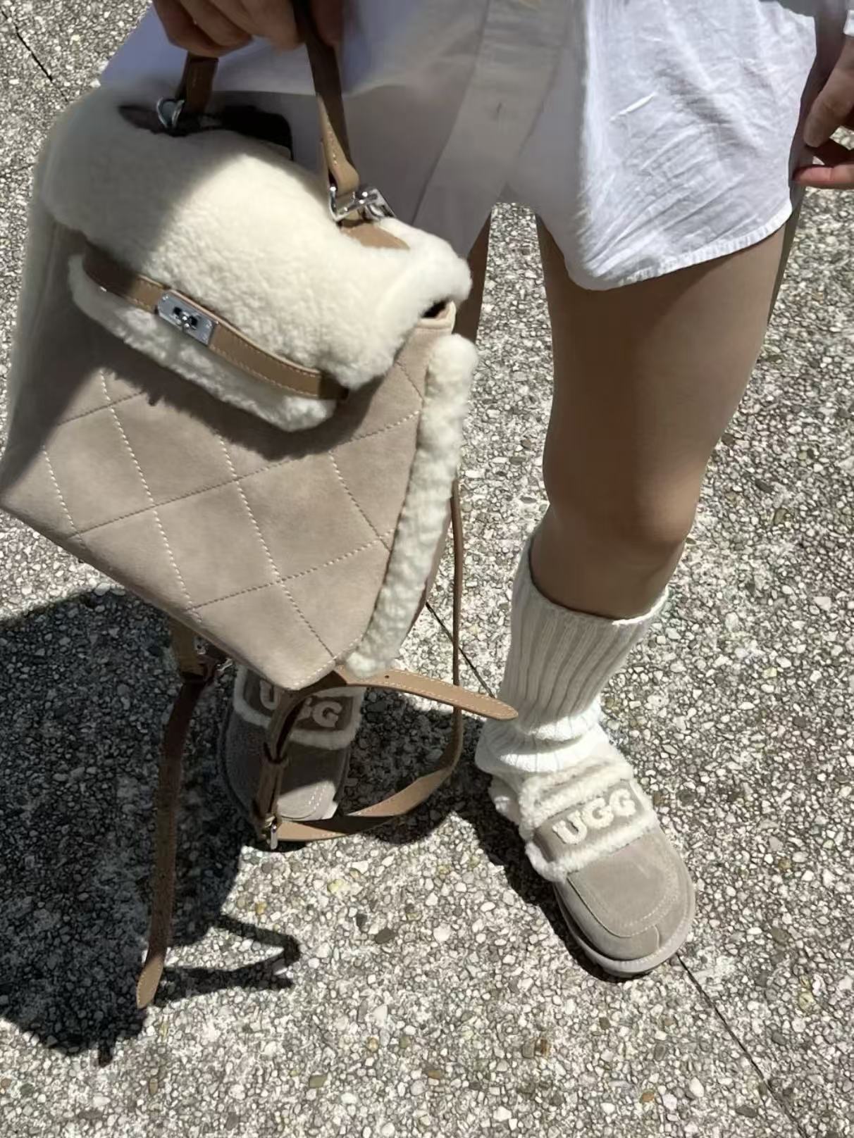 Ozlana Ugg Teddy Fleece Backpack