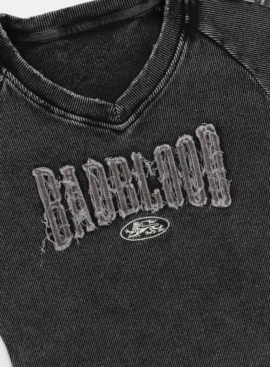 BADBLOOD Rusty Denim V-Neck T-Shirt