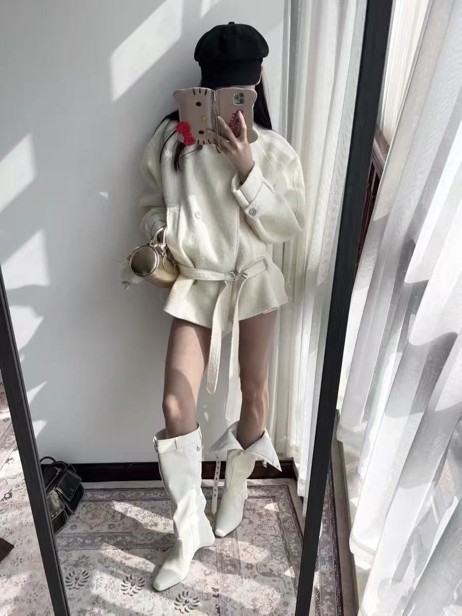 NAWS Relaxed Cropped Wool Barn Jacket