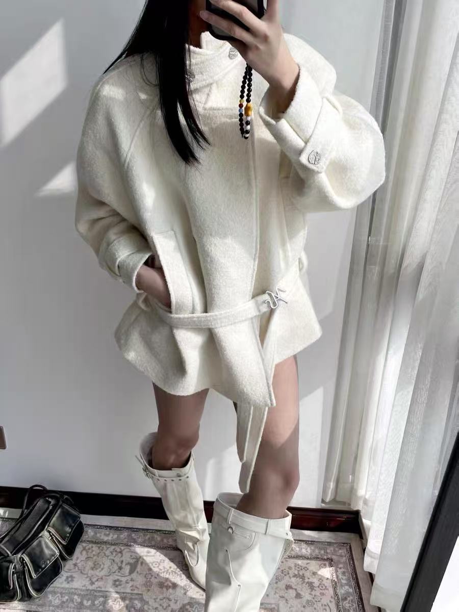 NAWS Relaxed Cropped Wool Barn Jacket