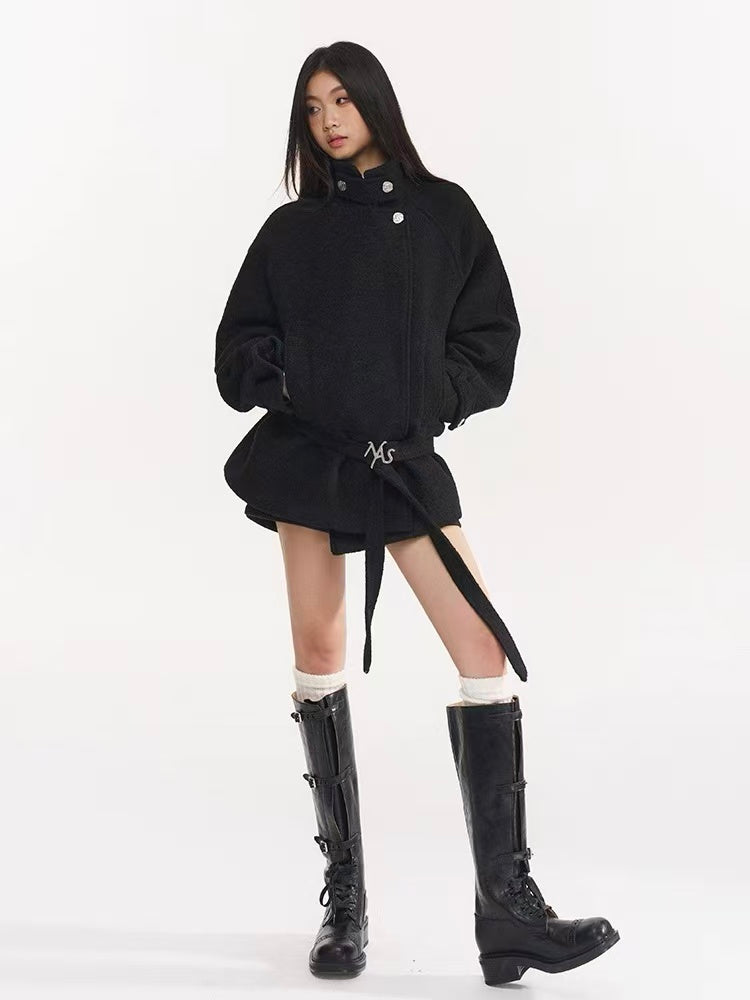 NAWS Relaxed Cropped Wool Barn Jacket