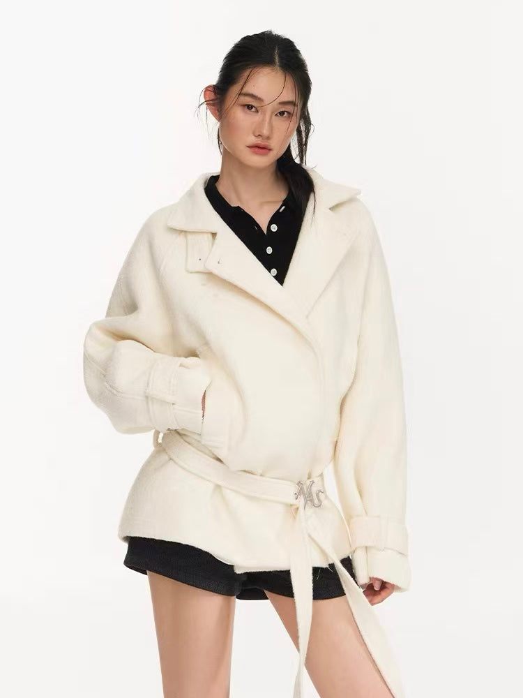 NAWS Relaxed Cropped Wool Barn Jacket