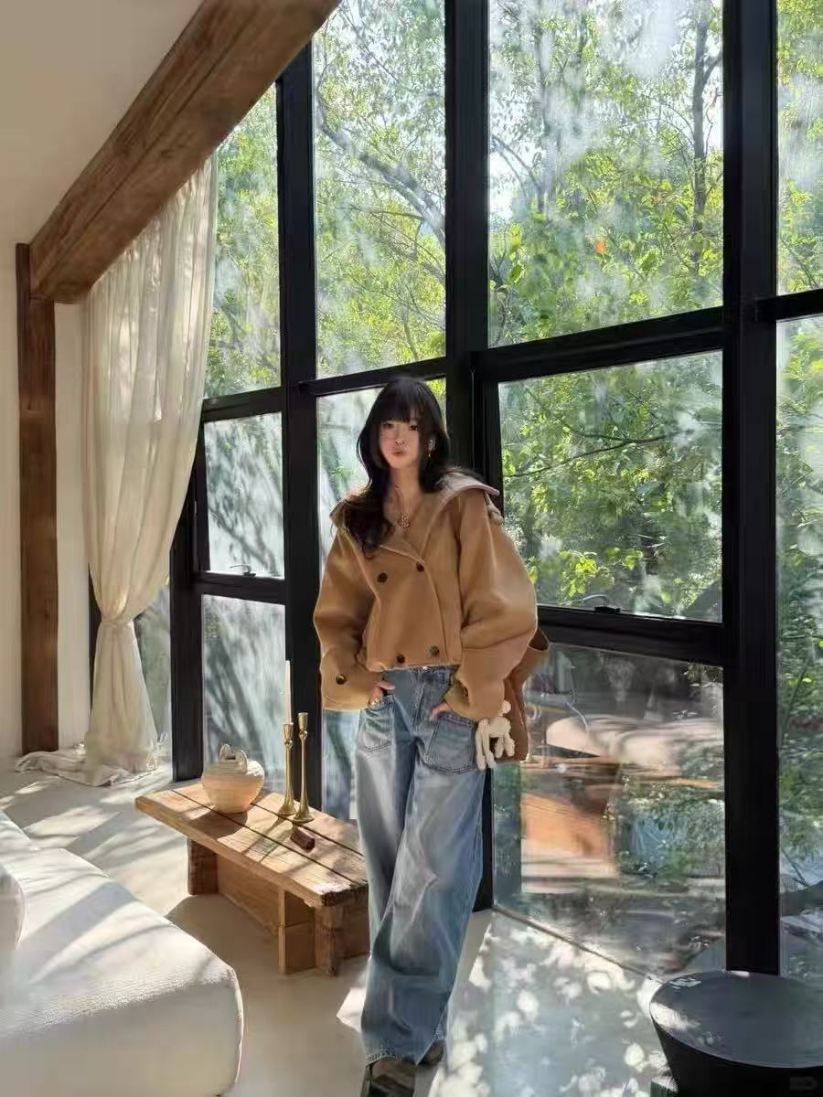 NAWS Rose Oversized Wollen Coat