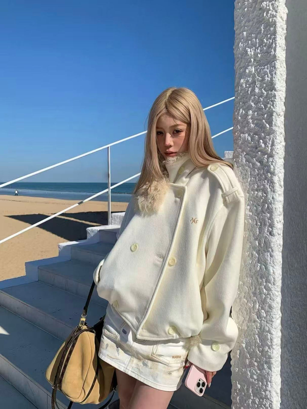 NAWS Snow Melt Polar Oversized Woollen Coat