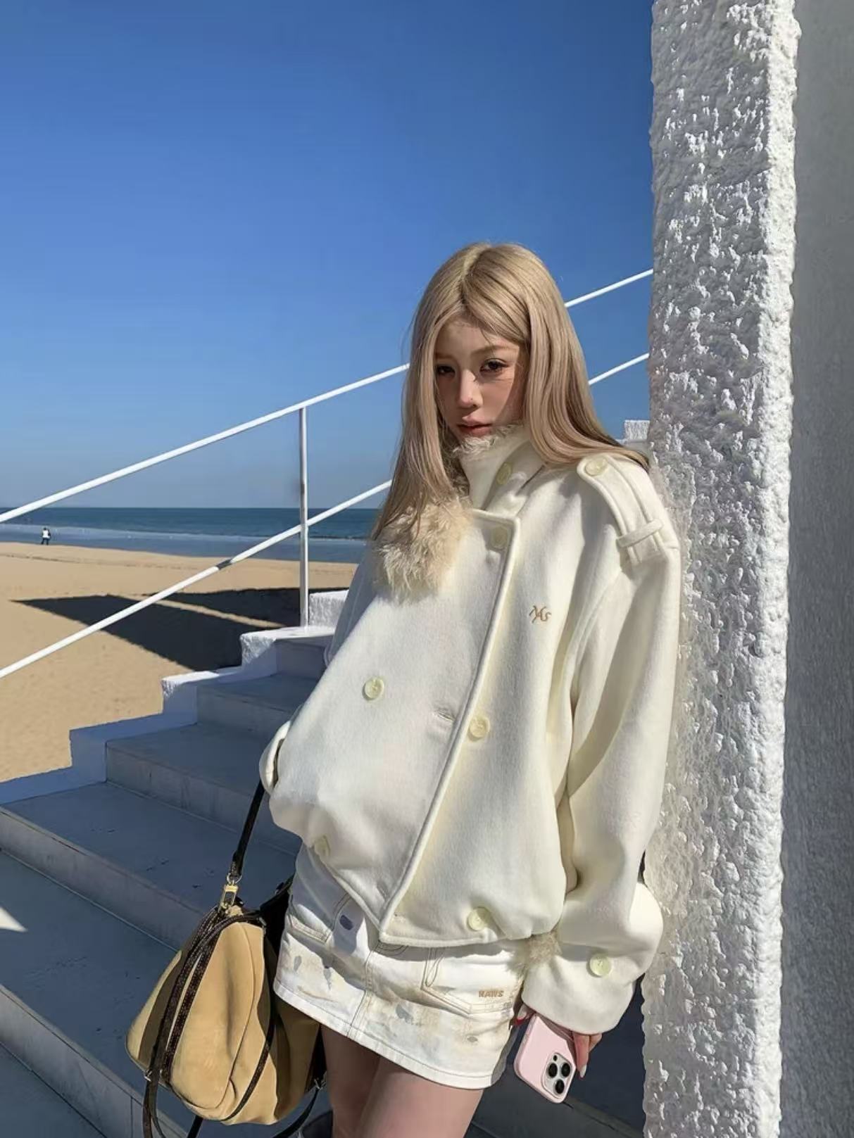 NAWS Snow Melt Polar Oversized Woollen Coat