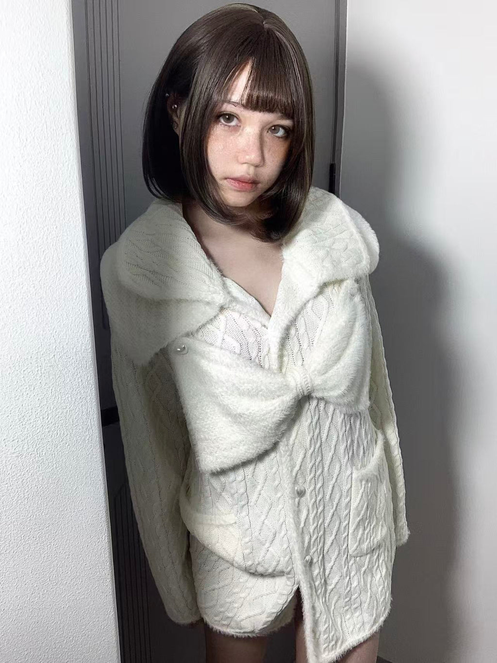 Jqwention Bow-Knot Knit Cardigan