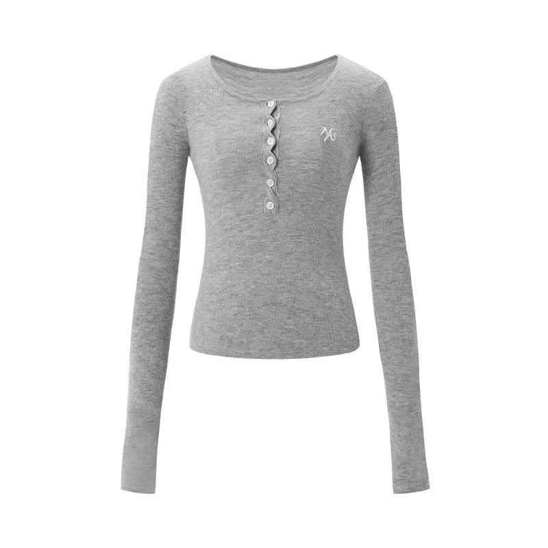 NAWS Cable-Knit Merino Wool Henley Top