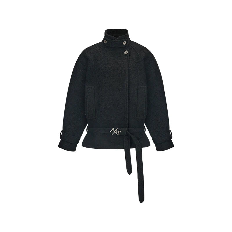 NAWS Relaxed Cropped Wool Barn Jacket