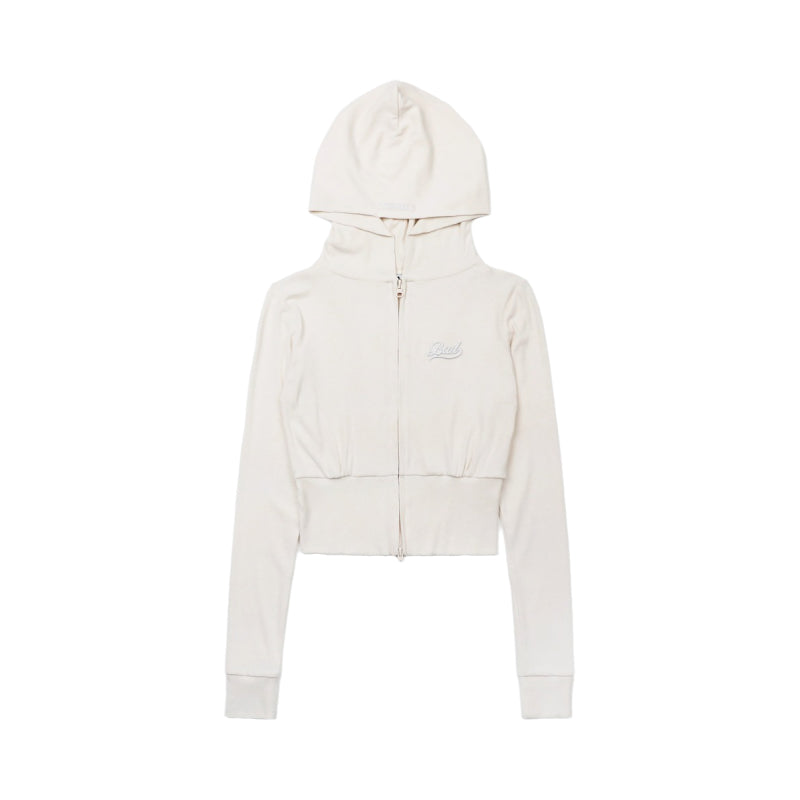Cropped Zip Hoodie with Hood — Fitted & Flirty