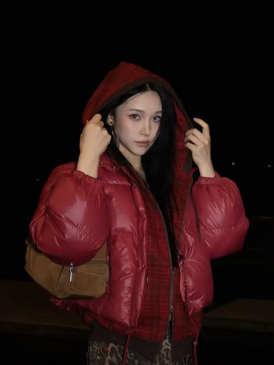 BADBLOOD Classic Check Hooded Zip-Up