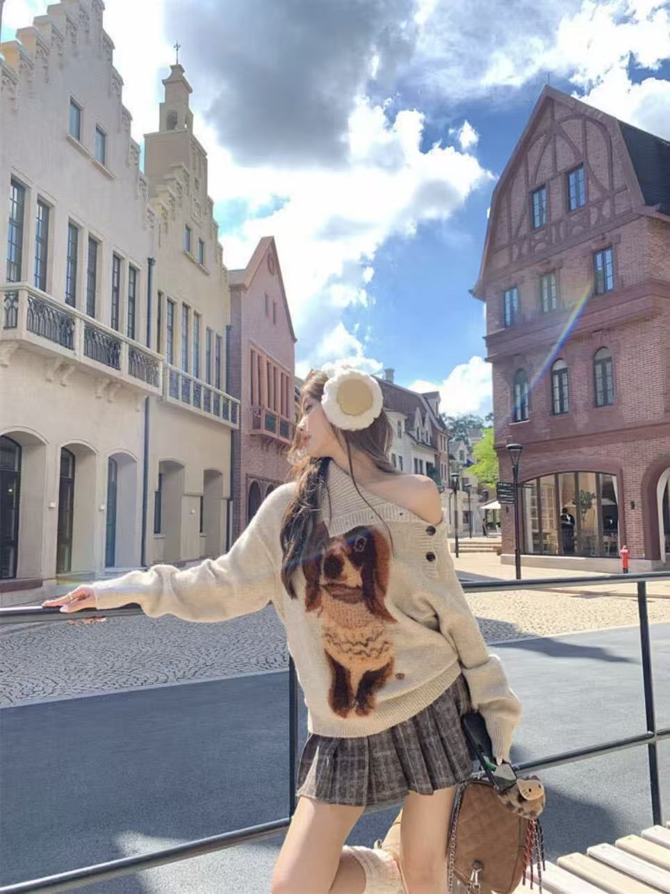 KC Jagger Puppy Collar Knit Sweater