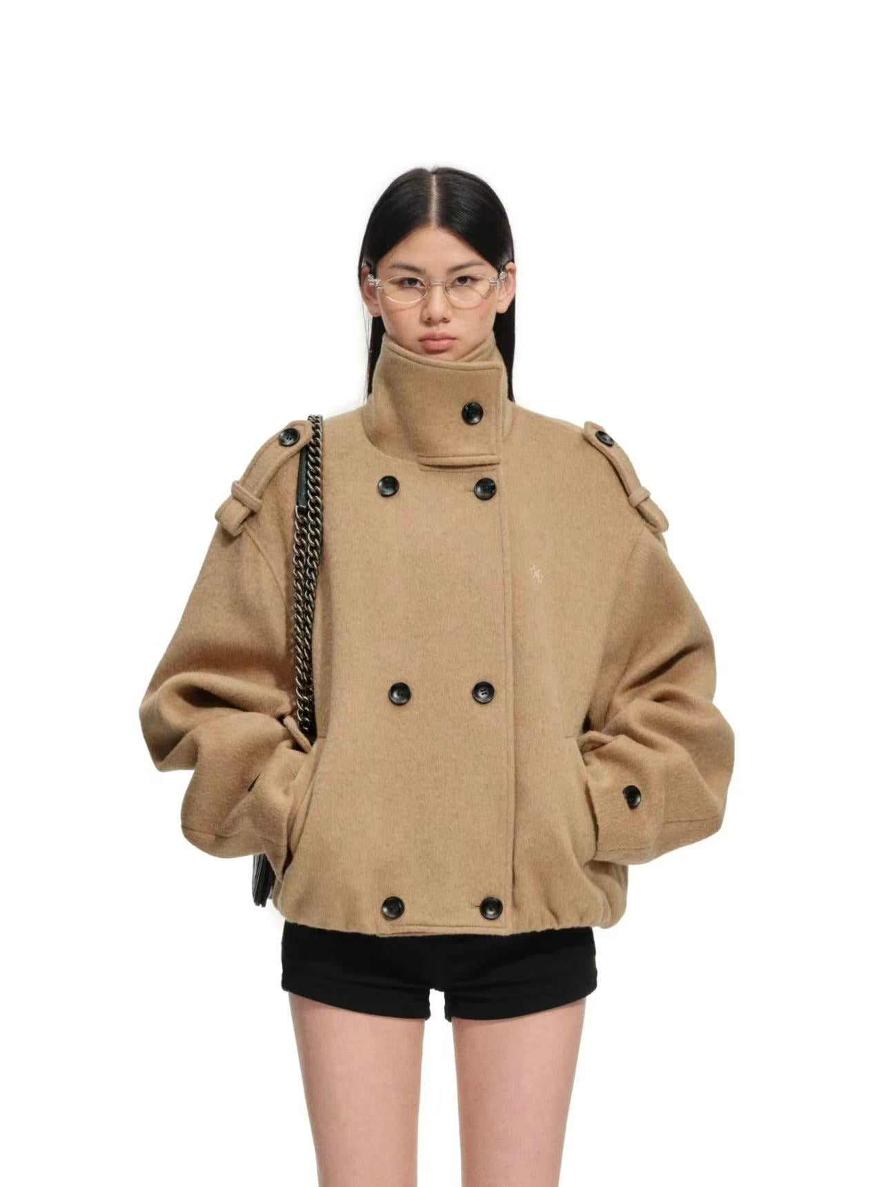 NAWS Rose Oversized Wollen Coat