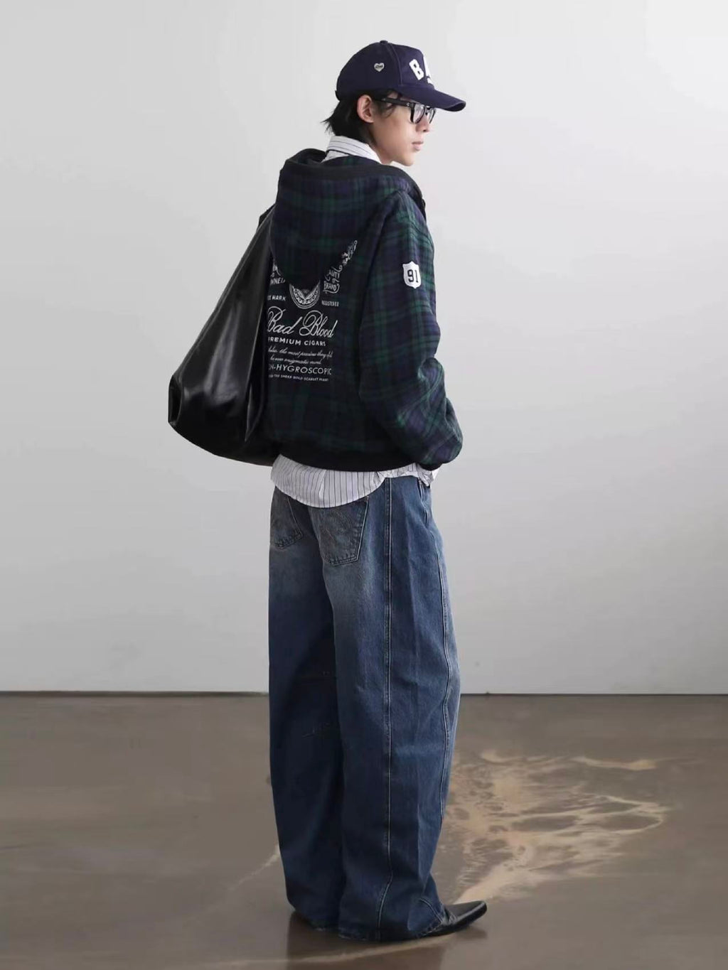 BADBLOOD Classic Check Hooded Zip-Up