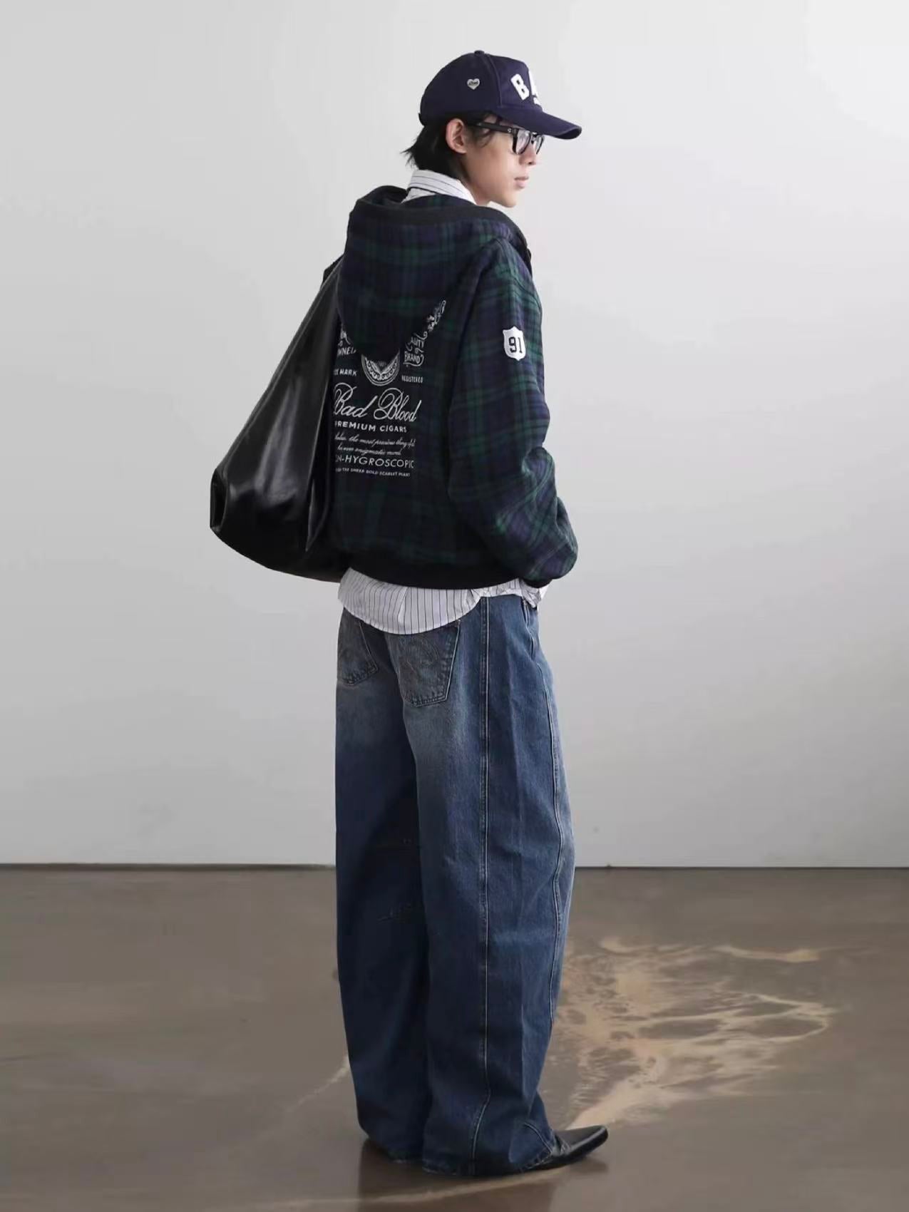 BADBLOOD Classic Check Hooded Zip-Up