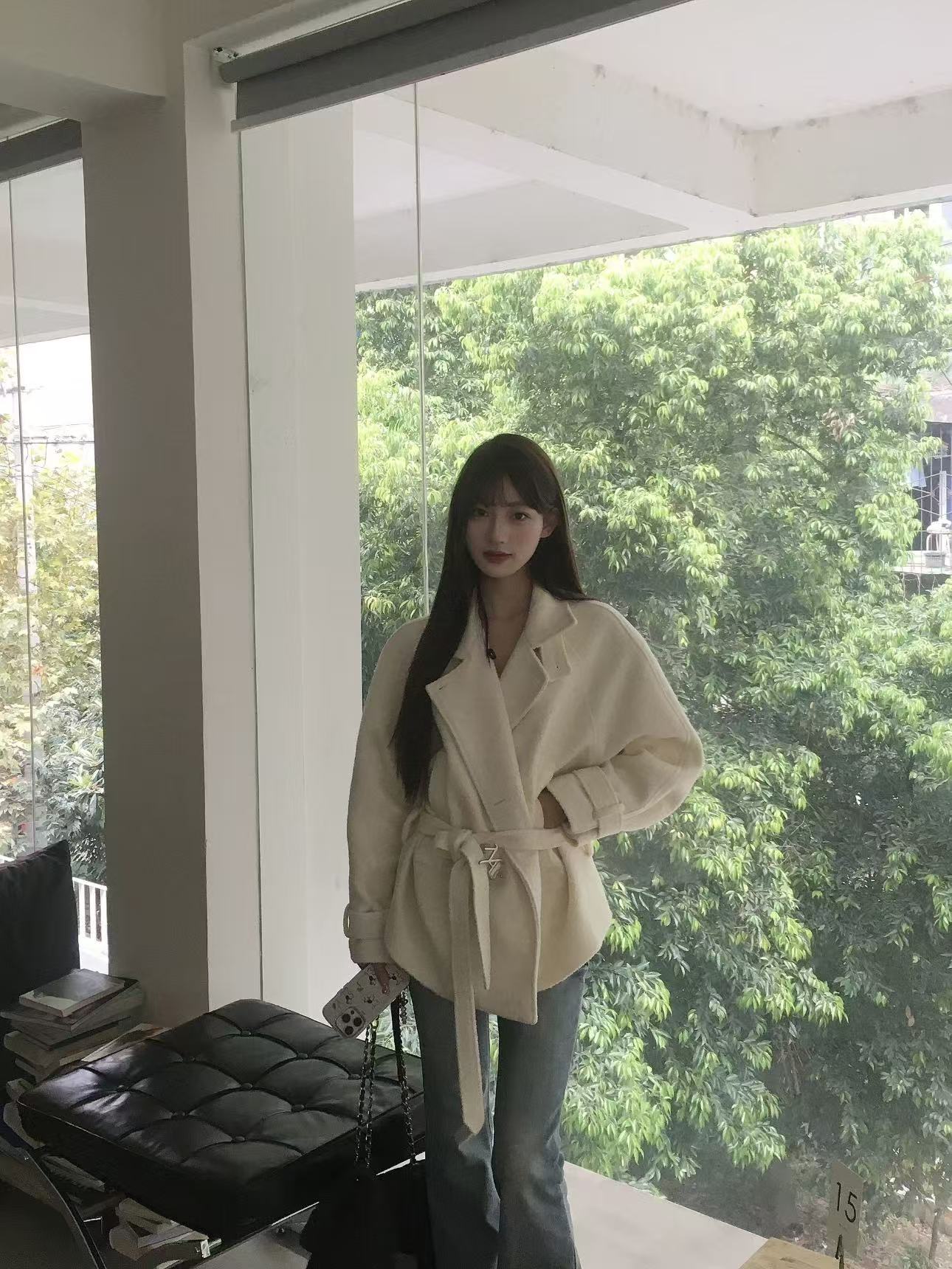 NAWS Relaxed Cropped Wool Barn Jacket