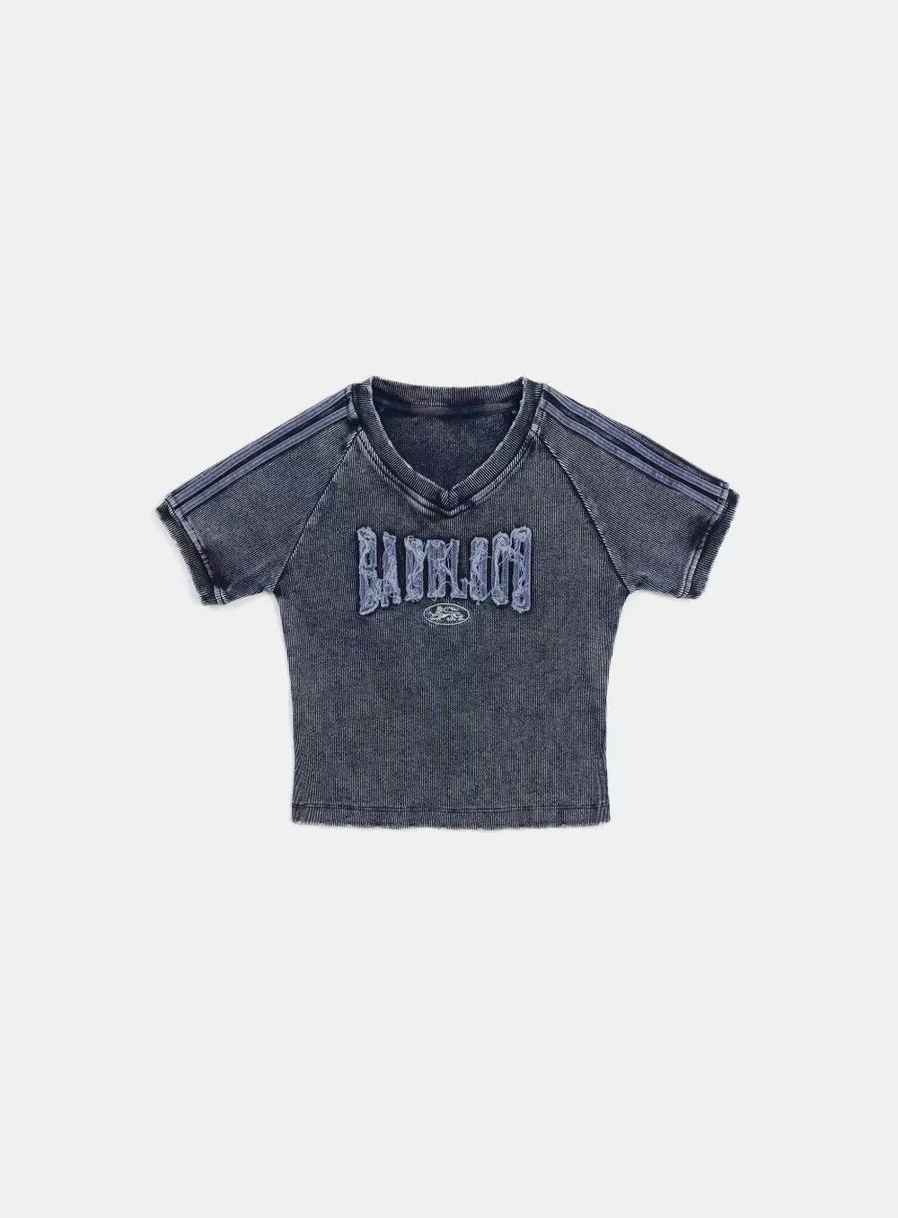 BADBLOOD Rusty Denim V-Neck T-Shirt