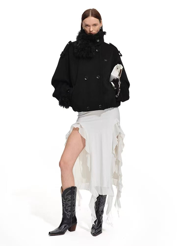 NAWS Snow Melt Polar Oversized Woollen Coat